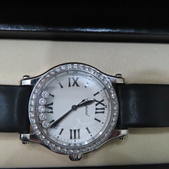 Chopard Happy Sport 36mm Women\'s Watch with Satin Strap and Diamond Bezel main image 10